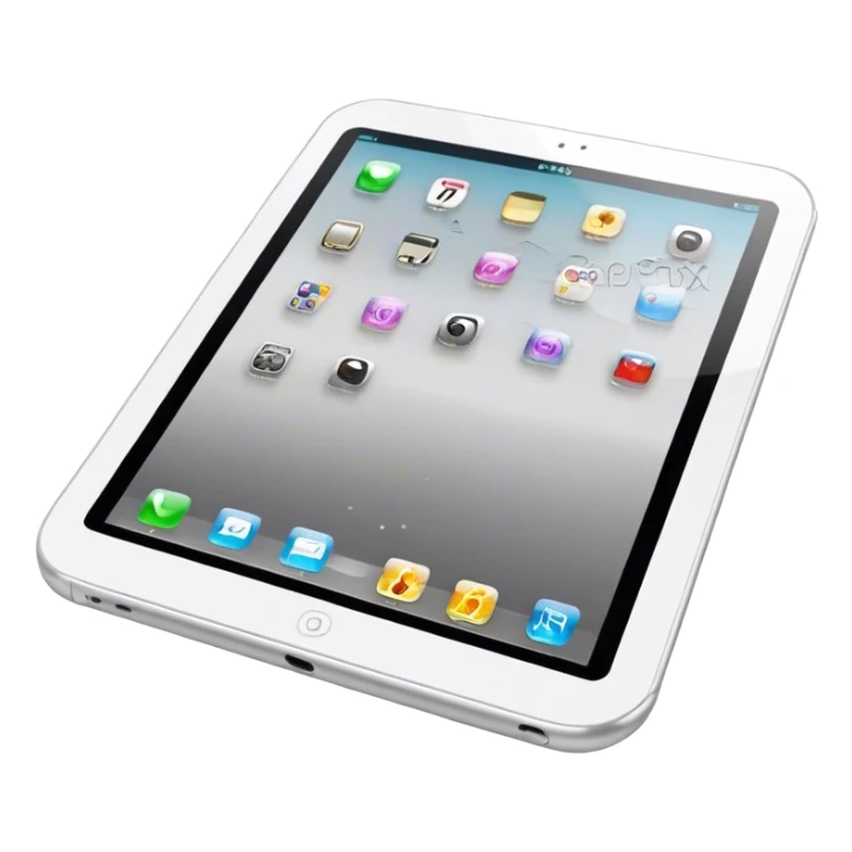 Şık bir dokunmatik ekrana sahip modern bir tablet sticker