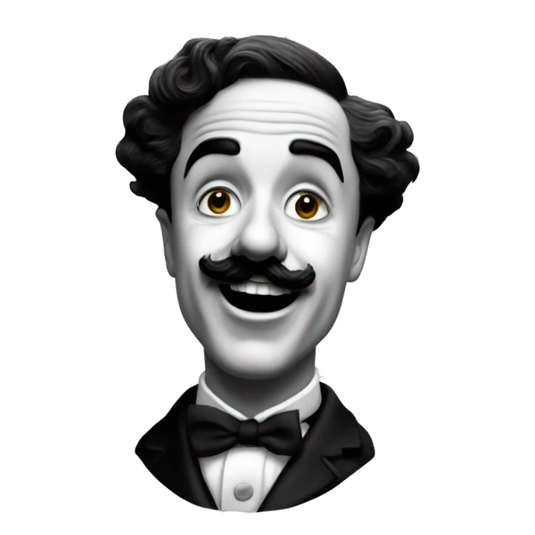 charlie chaplin qui tire la langue sticker