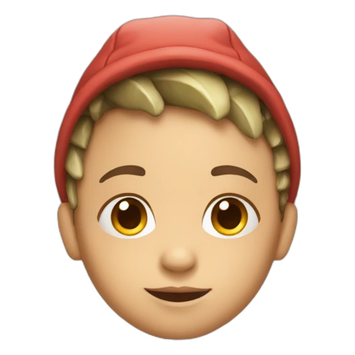 Child with dragon hat sticker