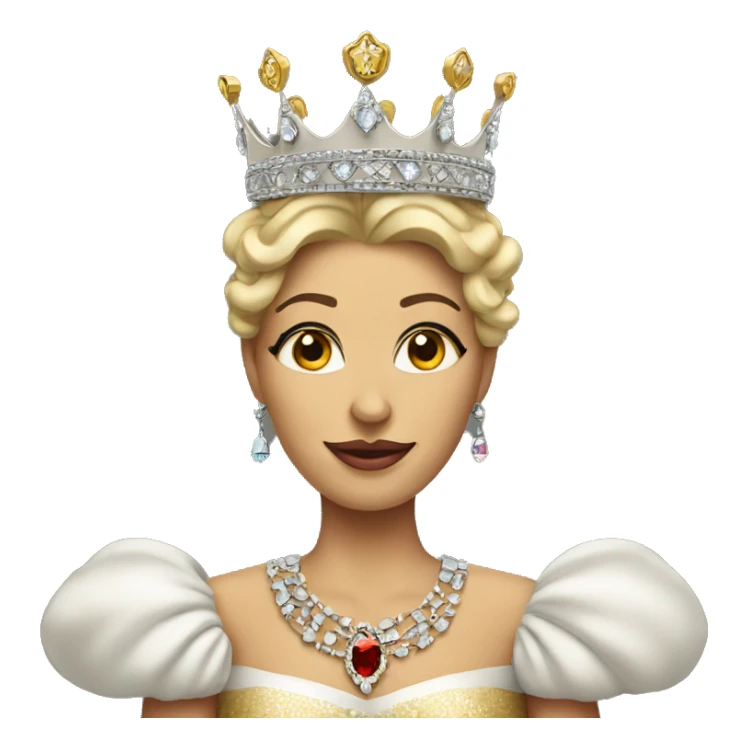 Queen with crown and Jewels  sticker