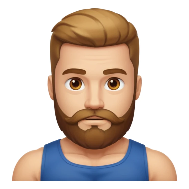 herois man with beard sticker