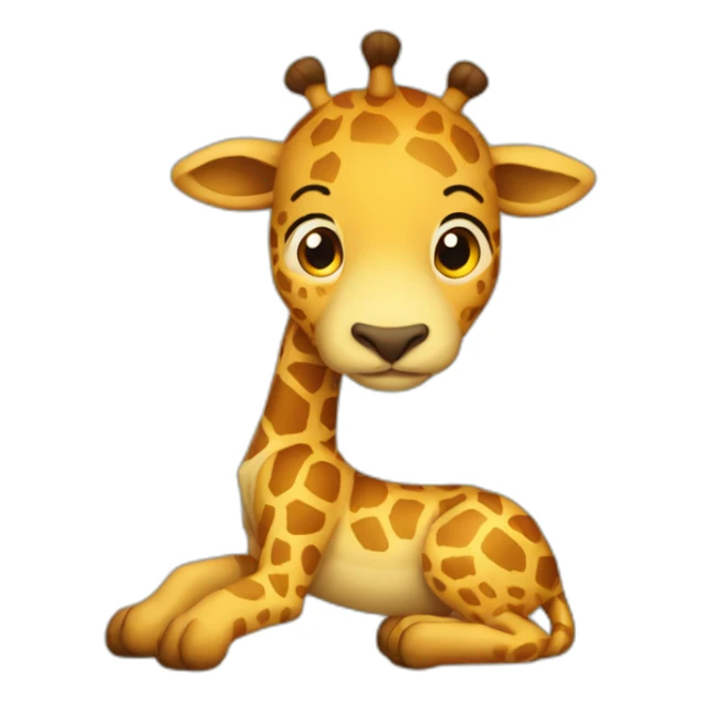 Une Girafe Sur Un Lion sticker