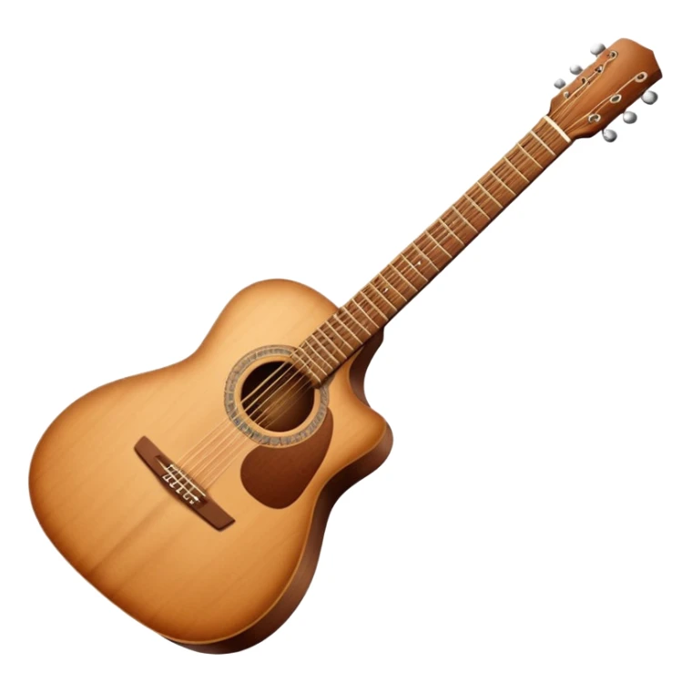 emoji de um desenho de um violão acústico sticker
