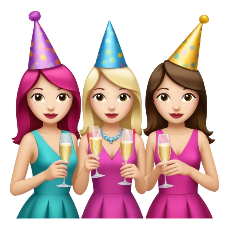 group of girls ready for a bacheloret party sticker