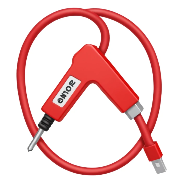 a red slash (🚫) over a cable with with the text "NOT GENUINE" sticker