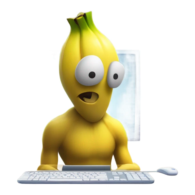 Fortnite Peely watching youtube sticker