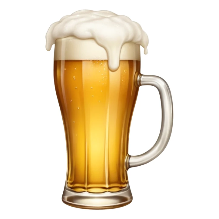 Glass of beer with foam sticker