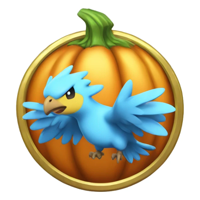 pokemon articuno pumpkin badge medal future socute sticker