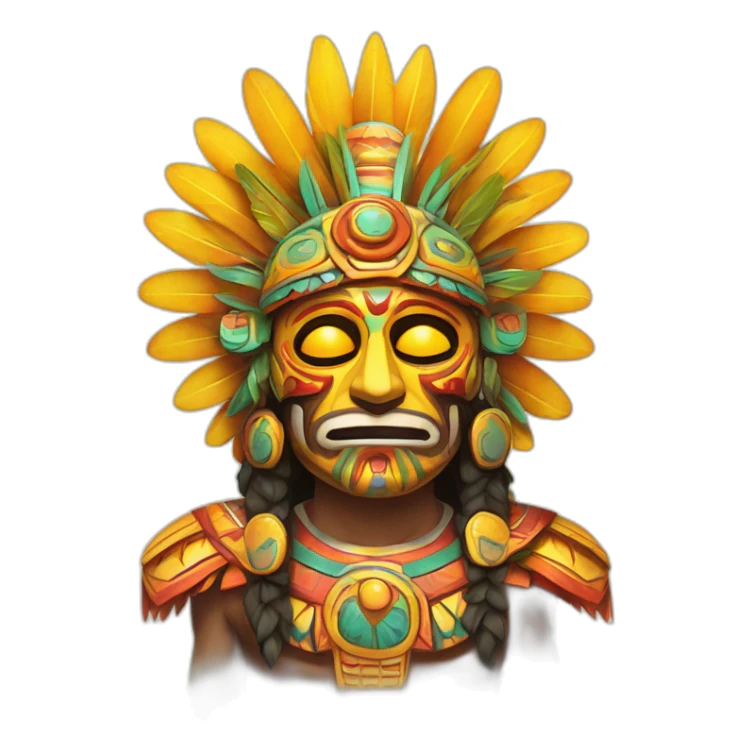 Huitzilopochtli Mexican God and Sun sticker