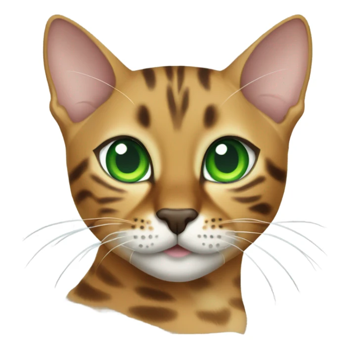 bengal cat with green eyes sticker