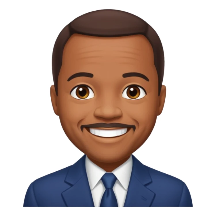 Berry Gordy with dark brown hair sticker