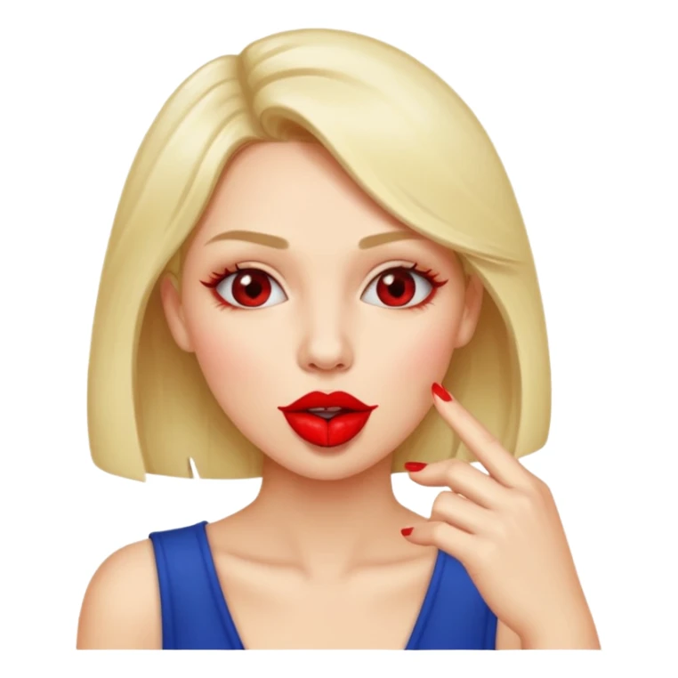 Una mujer mordiendose el dedo, sin la lengua para afuera y que el dedo este más omenos adentrod de la boca sticker