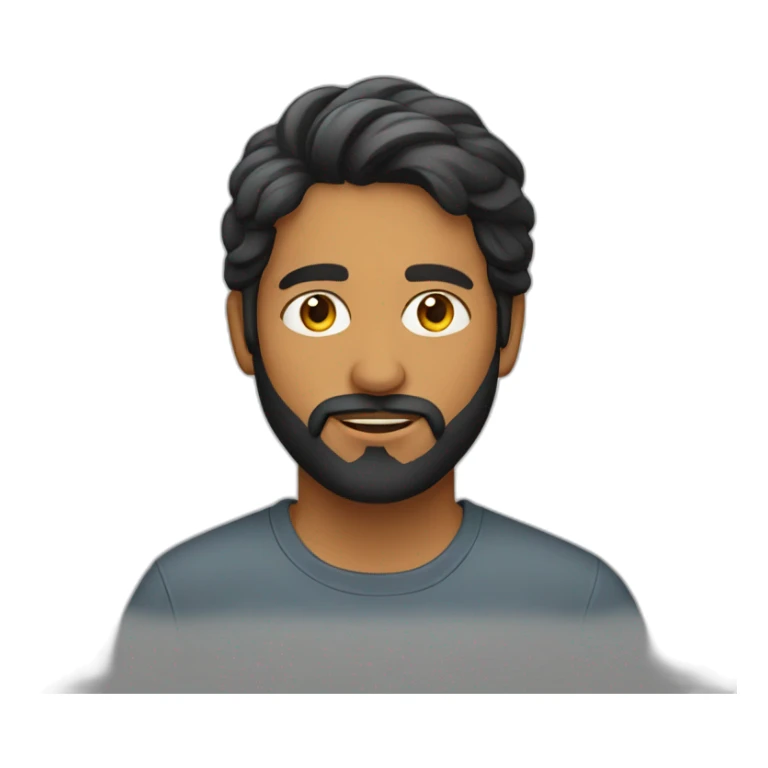 Young Indian Adult with fair complex and beard sticker