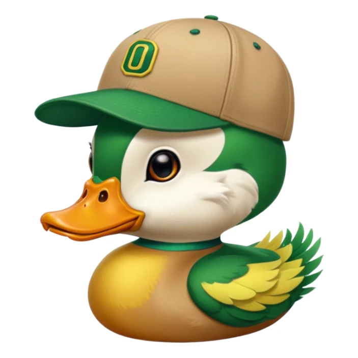 Puddles the duck university of oregon sticker