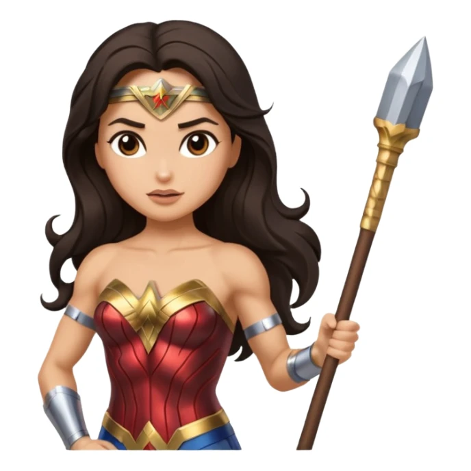 Wonder Woman holding baton sticker