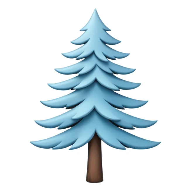 phone icon, pastel blue color, featuring a subtle pine tree silhouette sticker