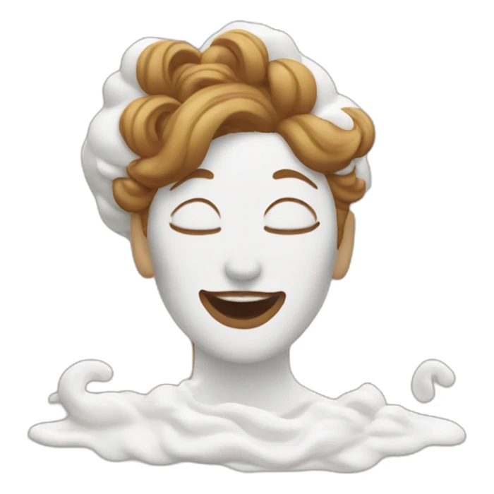 Woman covered in whipped cream sticker