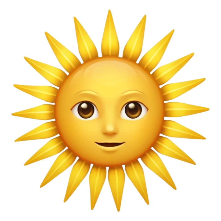 A large, bright sun, with an intense yellow center and golden rays surrounding it, illuminated and vibrant. Take your eyes and mouth away.Faceless  sticker