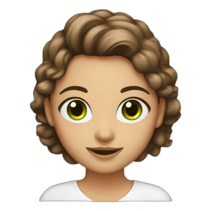 Happy-girl-designer-with-brown-hail-green-eyes sticker