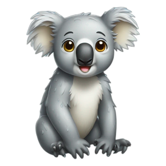 wet koala sticker