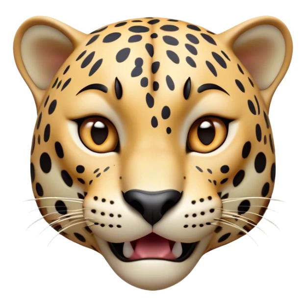 Cinematic Comical Jaguar Portrait Emoji, Head tilted dramatically with an exaggeratedly shocked expression, featuring a sleek, agile form with bold spotted patterns and wide, comically expressive eyes full of humorous disbelief, Simplified yet hilariously expressive features, highly detailed, glowing with a slightly sassy wild glow, high shine, dramatic yet playful, stylized with an air of quirky feline attitude, soft glowing outline, capturing the essence of a meme-worthy jaguar that appears ready to side-eye its way into viral fame instantly! sticker