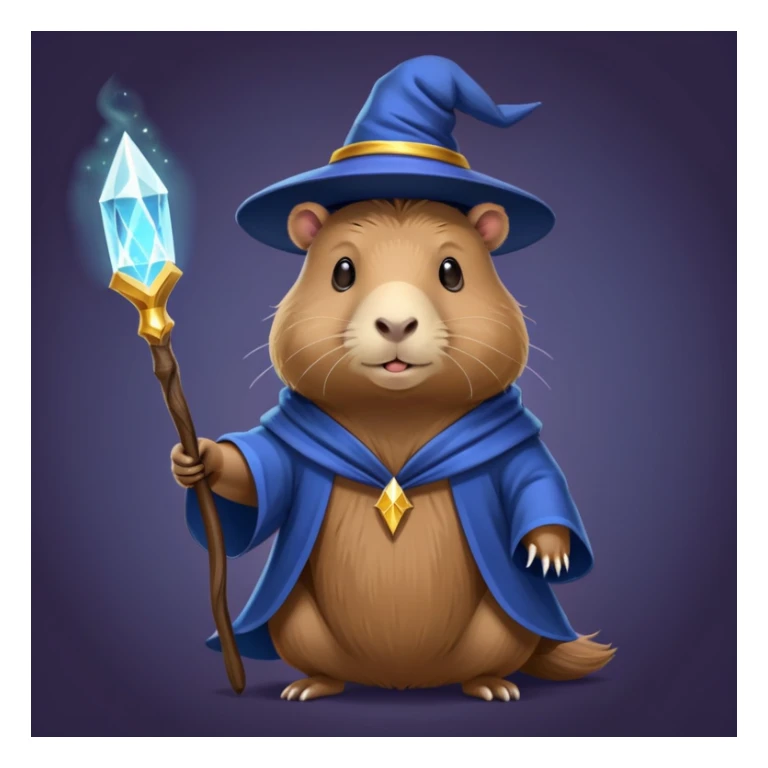 Capibara is wearing in wizard's costume  sticker