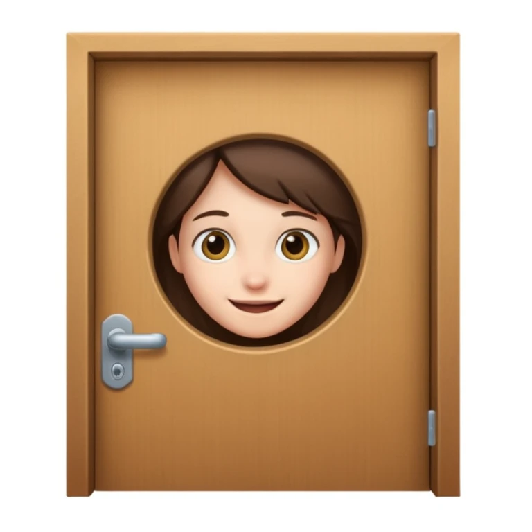 Peeking out of a door  sticker