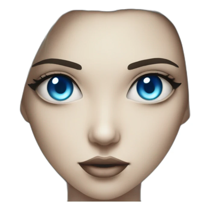 cyberpunk blue eyes girl sticker