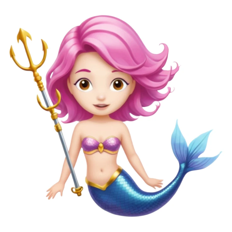 Mermaid wearing a light pink snorkel sticker