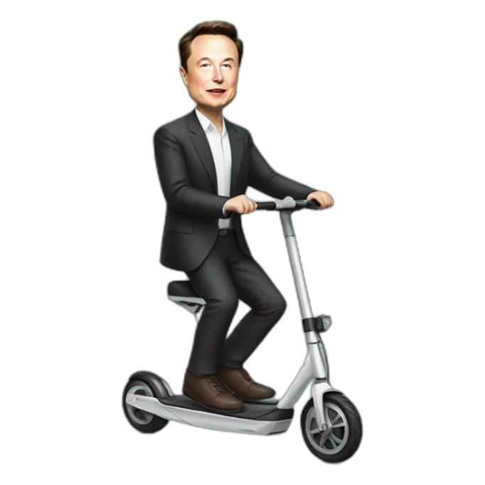 Elon musk en trotinette sticker