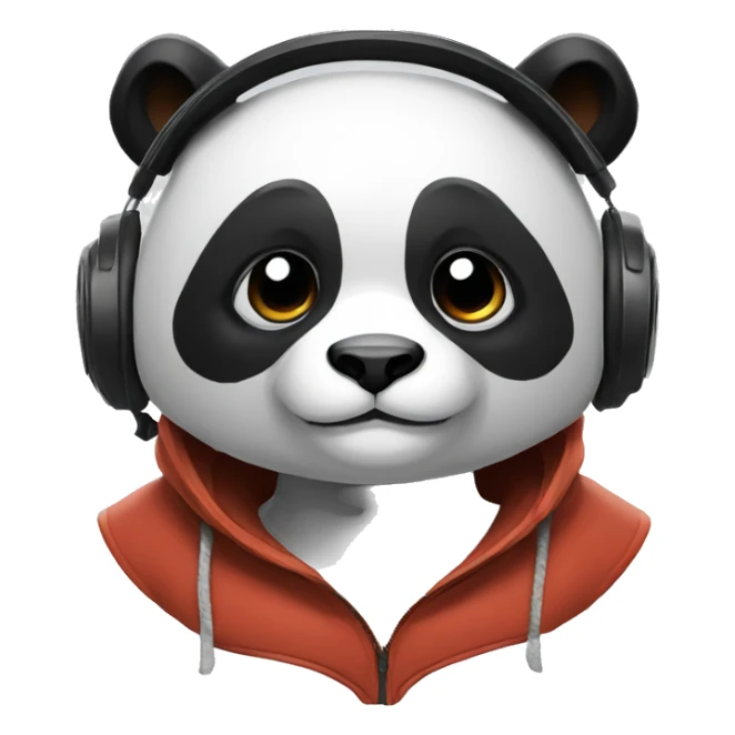panda roux avec un casque esport sticker