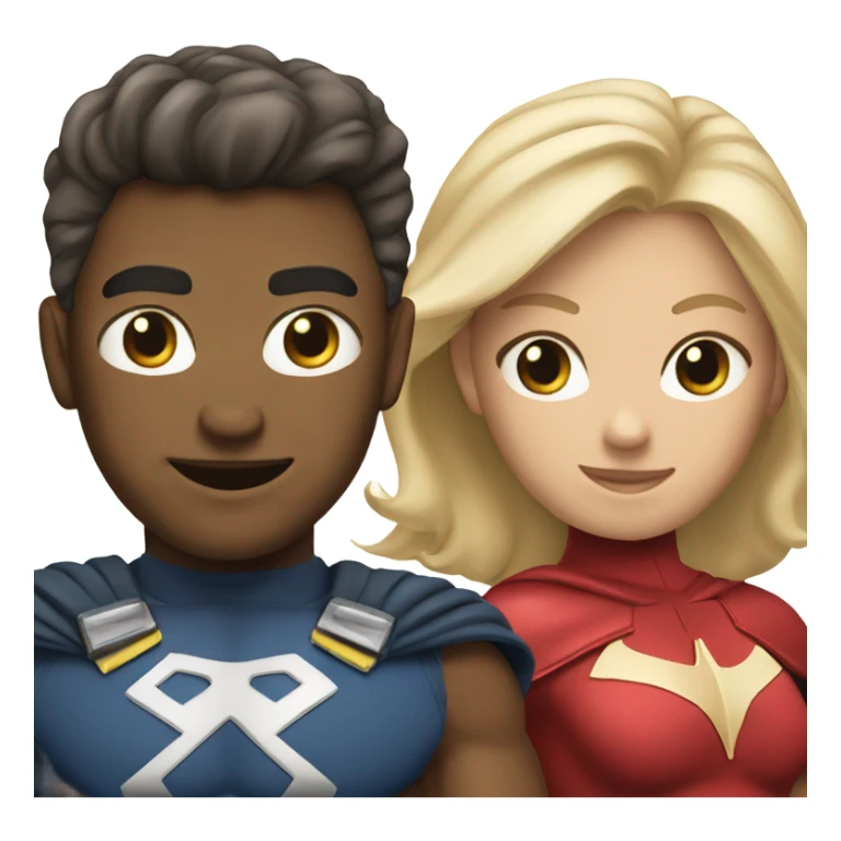 Two male and one female super hero’s sticker