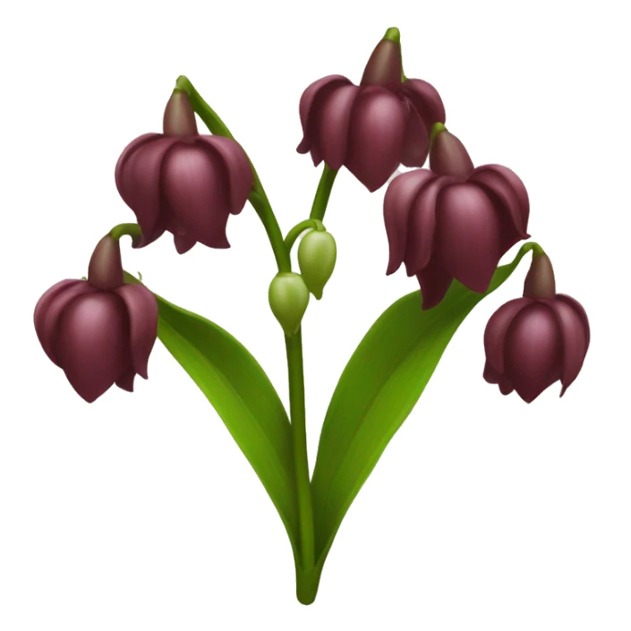 burgundy lily of the valley sticker