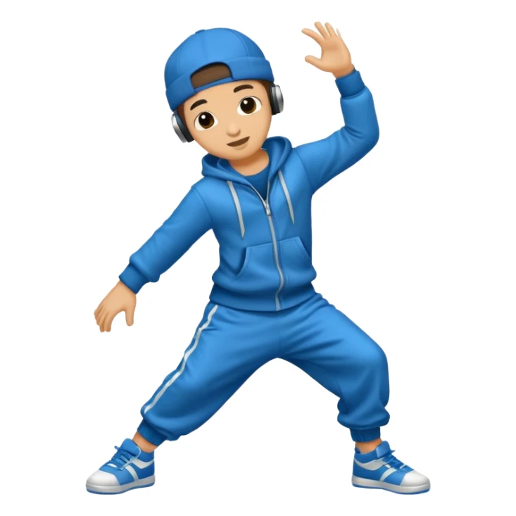 street dancer boy with music item sticker
