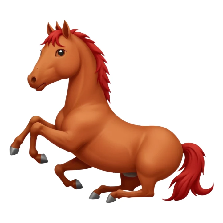red horse, Rolling on the Floor Laughing sticker