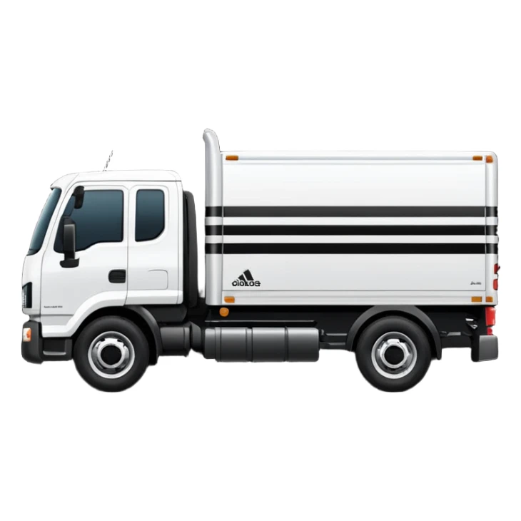 Adidas white stripes black truck sticker