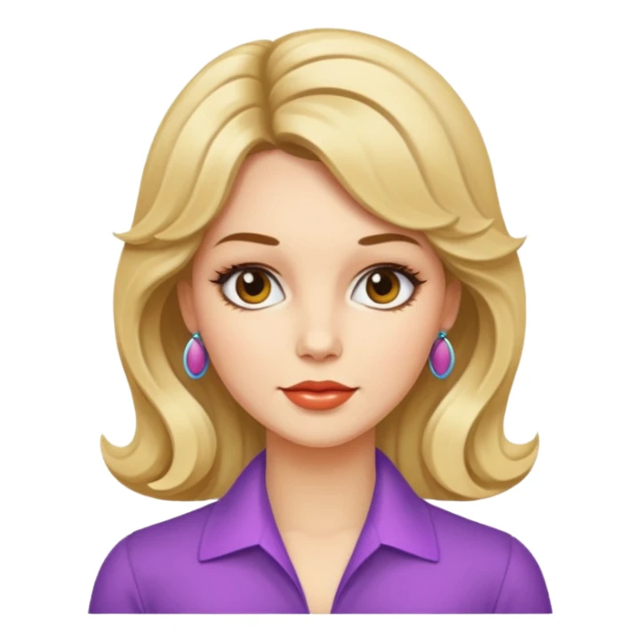 70s 80s single women with hair style  sticker