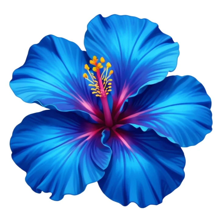 ultramarine hibiscus w cyan center (no yellow) sticker