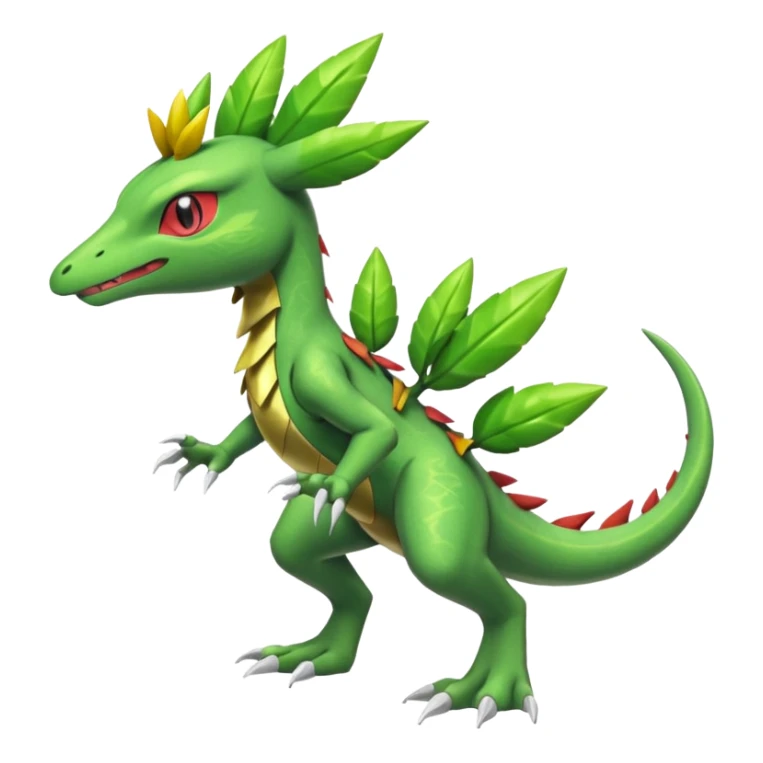 Shiny Aural Kecleon-Sceptile-Genesect-Fakémon-fusion (full body) sticker