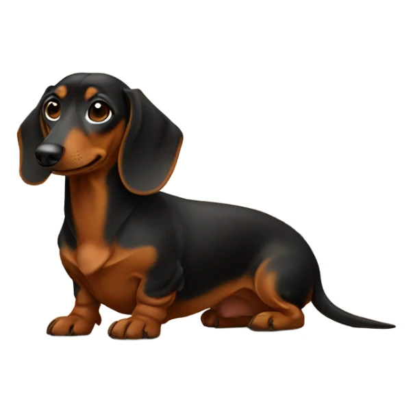 dachshund in front of a fireplace sticker