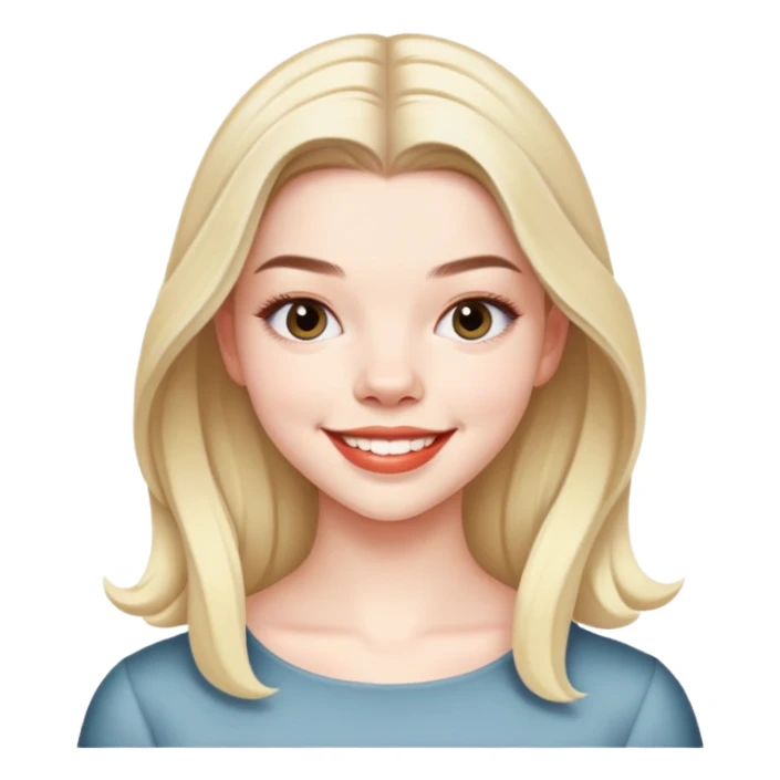 create emoji of anya taylor joy sticker