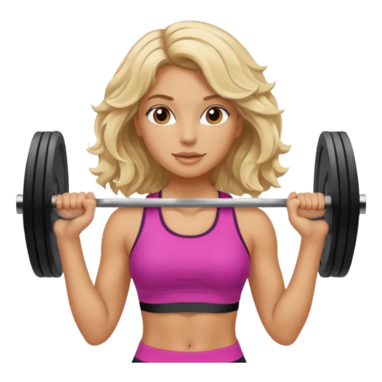 iOS 18 aesthetic wavy blondie girl gym sticker