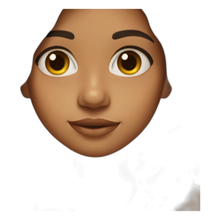 Brown Indian girl with shoulder length wavy hair sticker