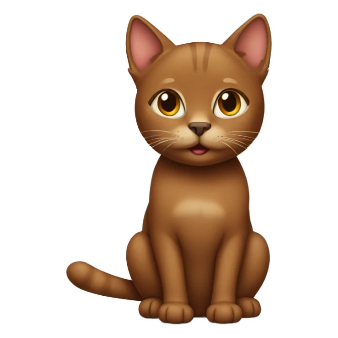 brown cat from side sticker
