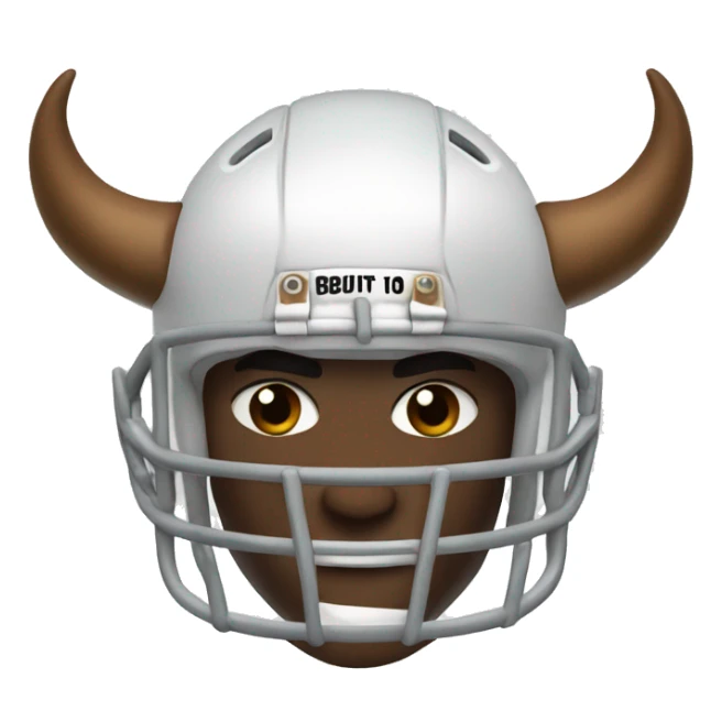 Football player with bull horns sticker