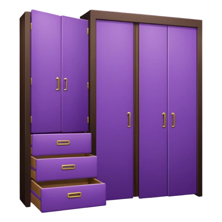 42-foot purple steps in floor map way to wardrobe closet sticker