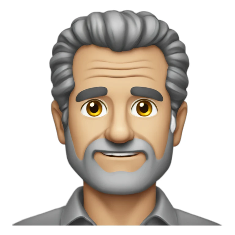 Mel Gibson cartoon wearing shirt sticker