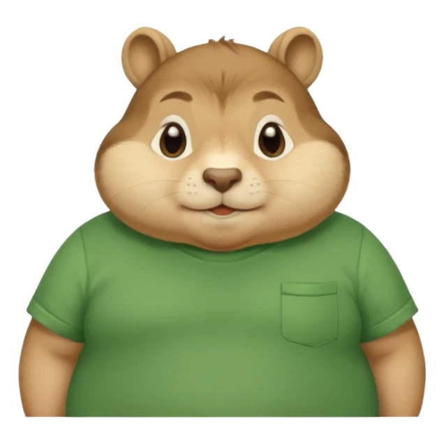 Chipmunk theodore from alvin and the chimpmunks VERY FAT WITH GREEN SHIRT VERY BIG FOR HIS FAT BODY sticker