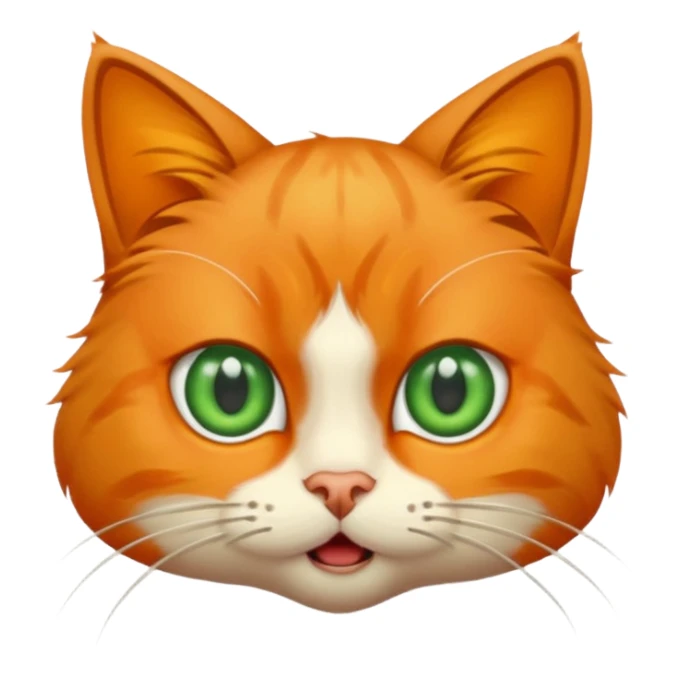 A cat with an emotion of shock sticker