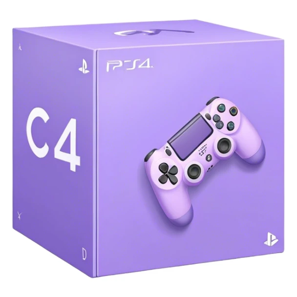 Aesthetic CD ps4 game box in lavender color sticker